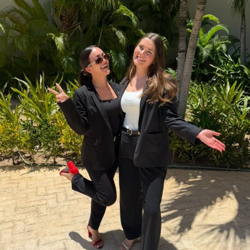 Two TriMkt team members on a company trip