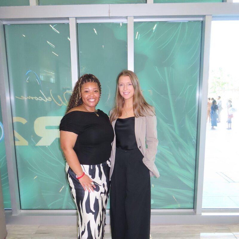 Two TriMkt team members at an industry networking event